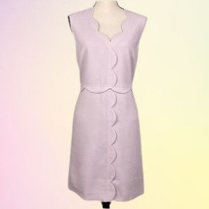 NWT Ted Baker Rubeyed Scallop Edge Shift Dress (Dusty Pink)